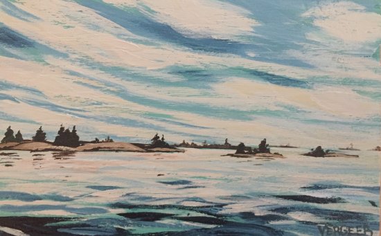 550x341 Mini Painting By Jessica Vergeer, French River Provincial Park - French Park Painting