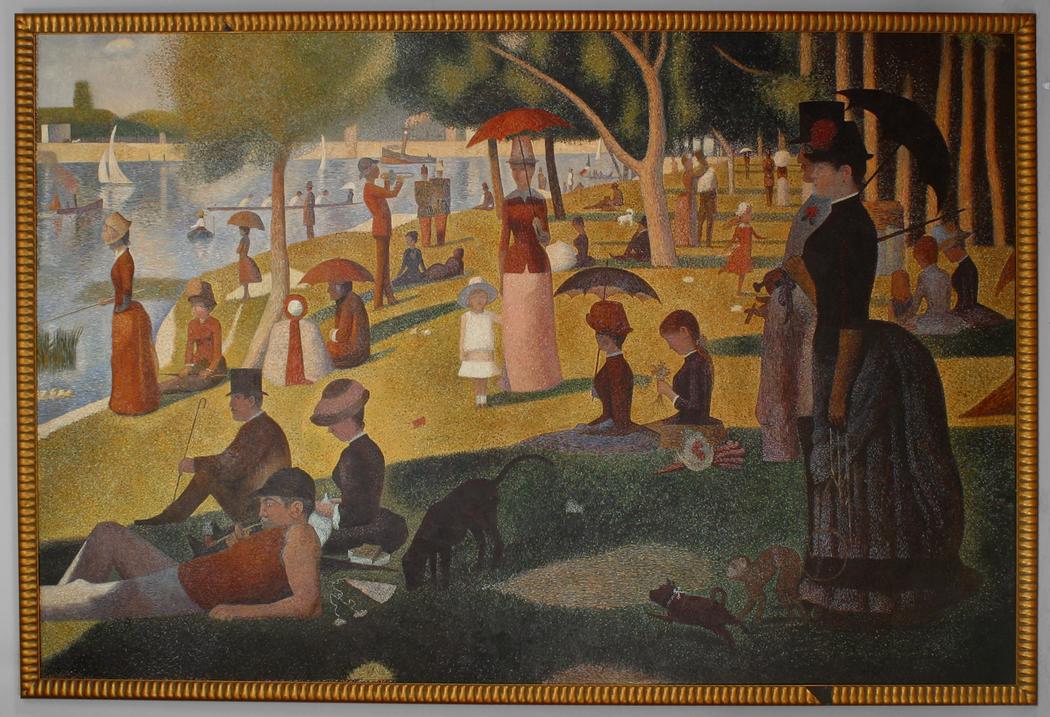 1050x717 Copy Of A French Impressionist Style Painting Of Figures Strolling - French Park Painting