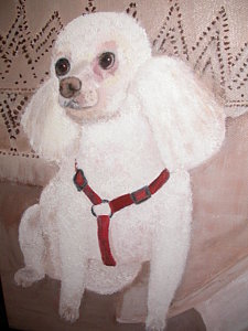 225x300 French Poodle Paintings - French Poodle Painting