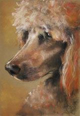 159x230 Pretty Poodle Painting! Poodle Poodle, Standard - French Poodle Painting