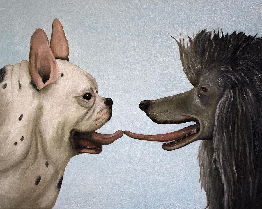 900x720 French Kiss Painting By Leah Saulnier The Painting Maniac - French Poodle Painting