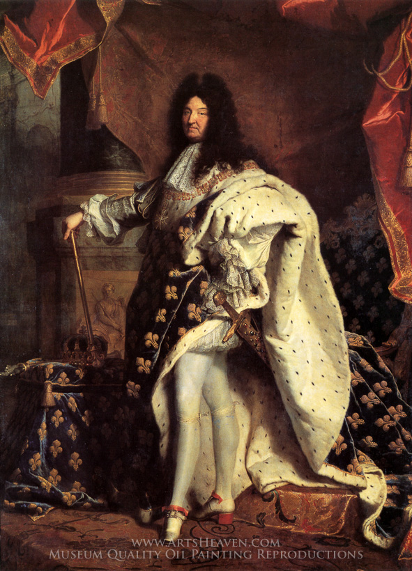 591x820 Reproduction Painting Hyacinthe Rigaud Louis Xiv, King Of France - French Renaissance Painting
