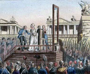 300x246 French Revolution - French Revolution Guillotine Painting