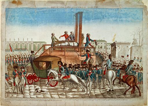 512x370 Art Resource Fine Art Stock Licensing - French Revolution Guillotine Painting
