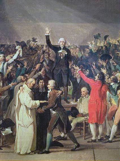 424x567 Detail From David's Painting Of The Tennis Court Oath, Showing - French Revolution Painting 1789