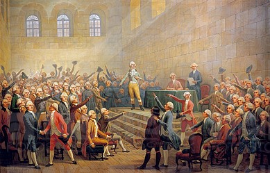 389x249 Assembly During Tha French Revolution, Painting By Alexandre - French Revolution Painting