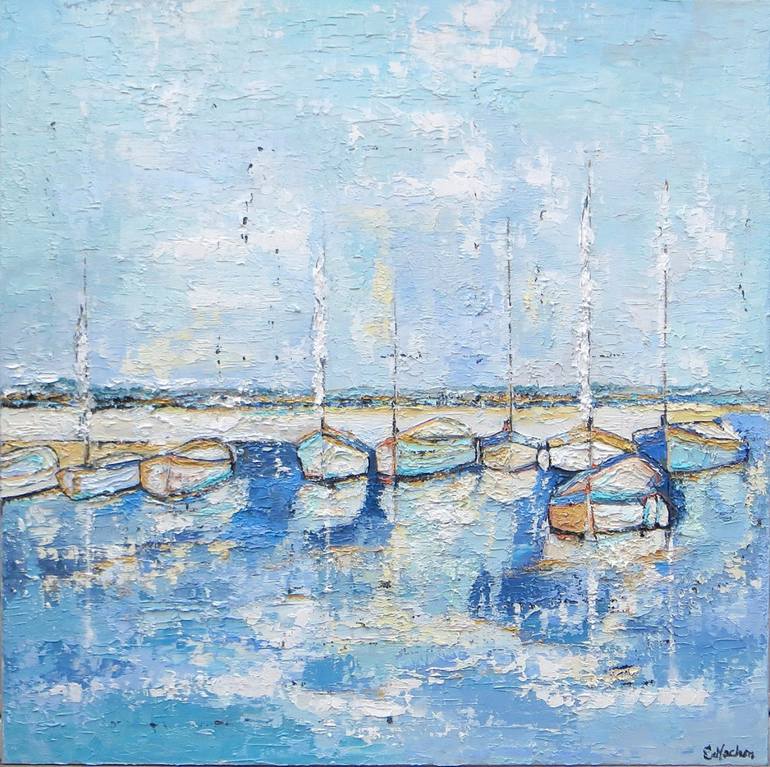 770x767 Saatchi Art French Riviera Painting By Elodie Machon - French Riviera Painting