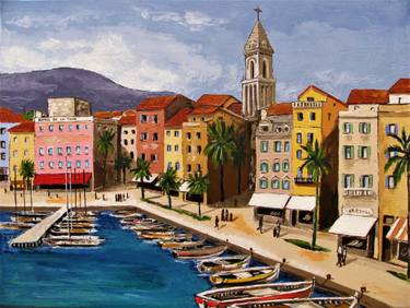 375x282 Saatchi Art Sanary Sur Mer, French Riviera Painting By Patrick - French Riviera Painting