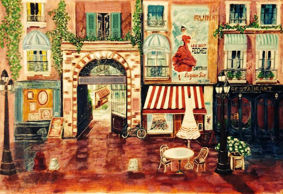 900x617 French Street Painting By Yelena Wilson - French Street Painting