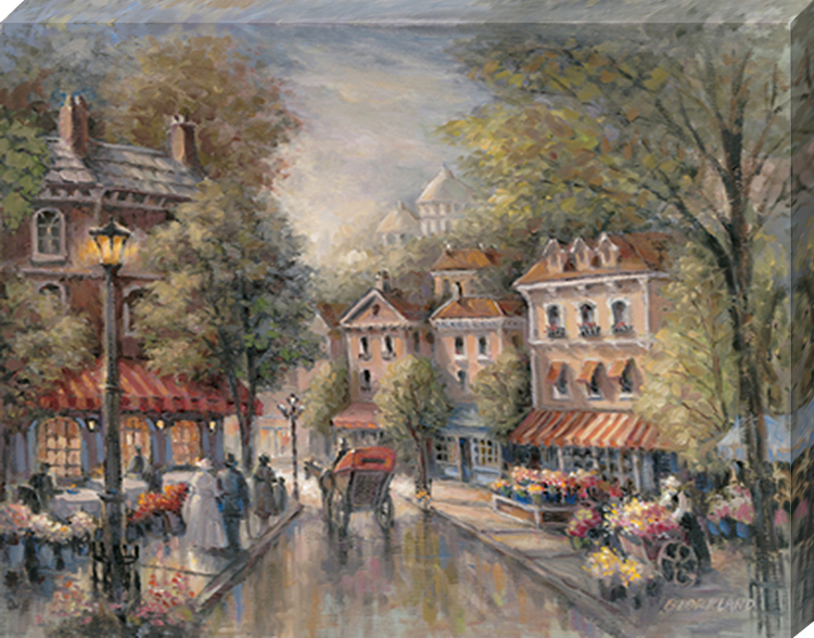 750x588 French Street Scene Ii - French Street Painting
