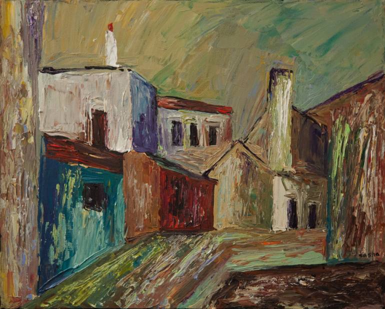 770x618 Saatchi Art Old French Street Painting By Aleksandr Trachishin - French Street Painting