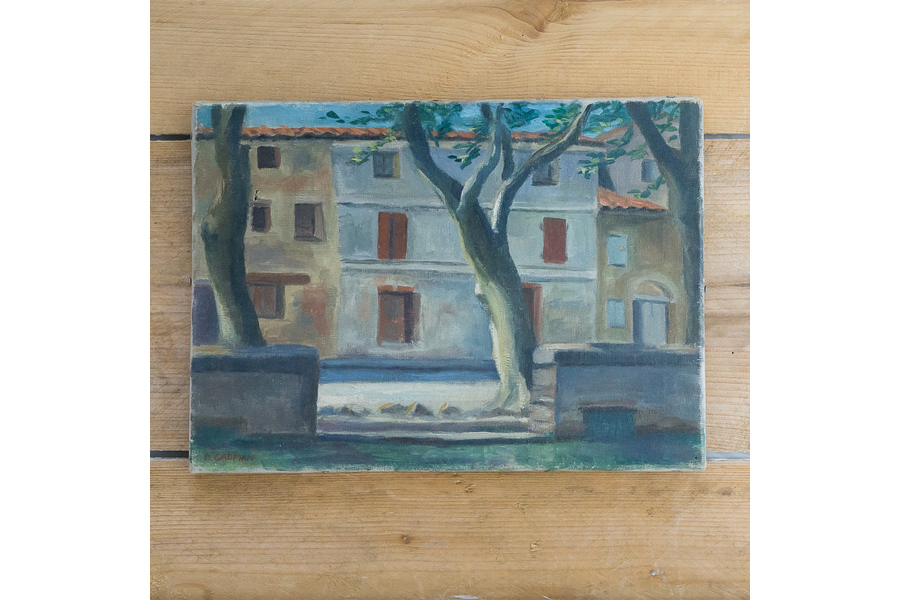 900x600 French Street Scene Oil Painting Vinterior - French Street Scene Oil Painting