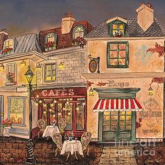 240x240 French Street Scene Paintings - French Street Scene Painting