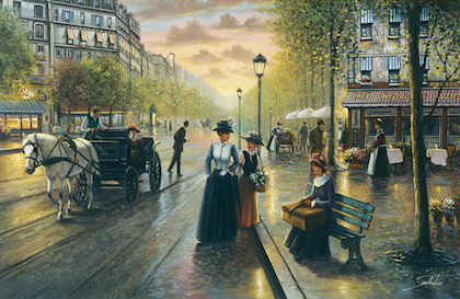 420x273 Gallery Of Street Scenes By Joe Sambataro - French Street Scene Painting