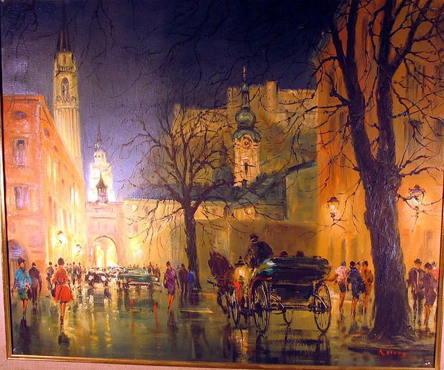 640x534 French Street Scene Painter French Parisian Street Scene Oil - French Street Scene Painting