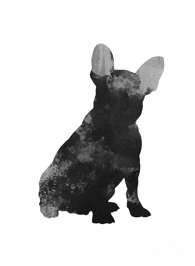 662x900 French Bulldog Silhouette Minimalist Painting Painting By Joanna - Frenchie Painting
