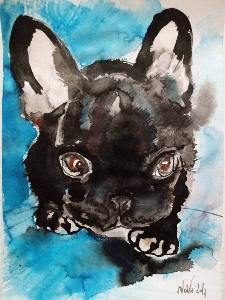 Frenchie Painting at Explore collection of Frenchie Painting