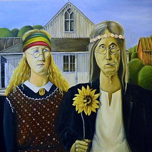 300x300 American Gothic Parody Painting - Frequently Parodied Painting
