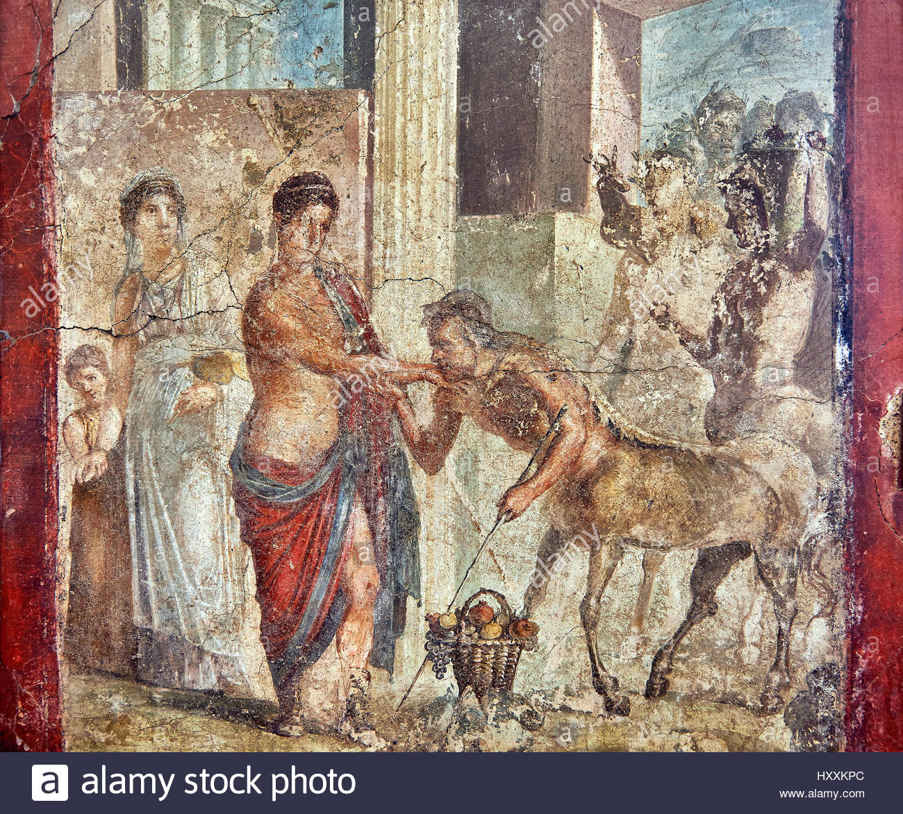 1300x1172 Roman Fresco Wall Painting Of Pirithous With Hippodamia - Fresco Wall Painting