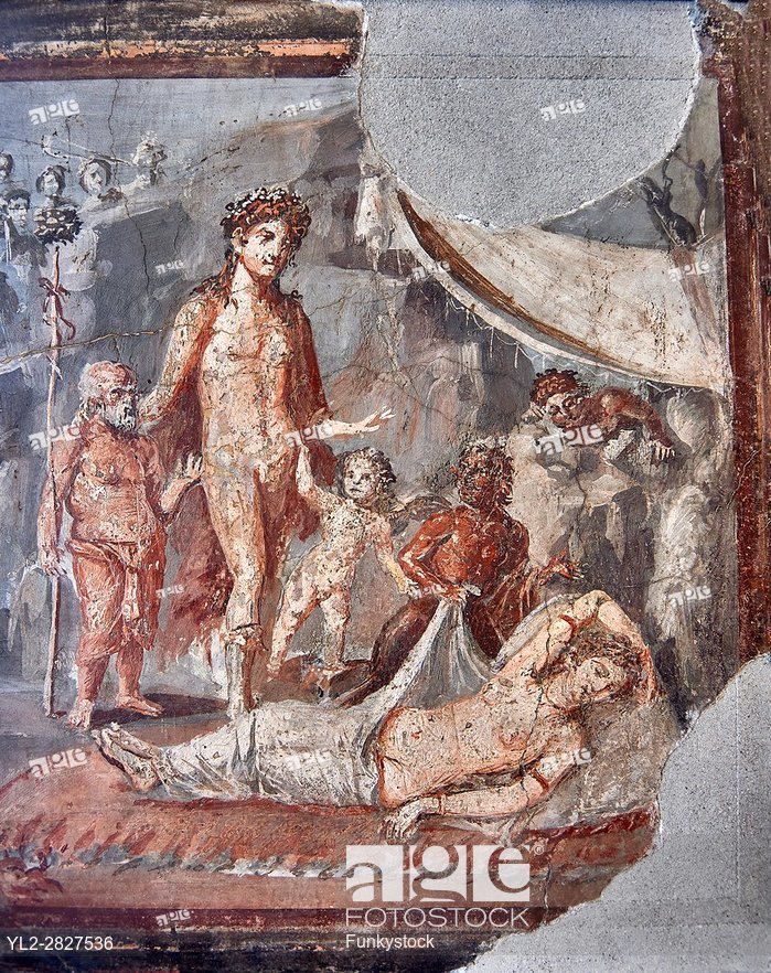 699x882 Detail Of The Roman Fresco Wall Painting Of A Dionysus Accompanied - Fresco Wall Painting