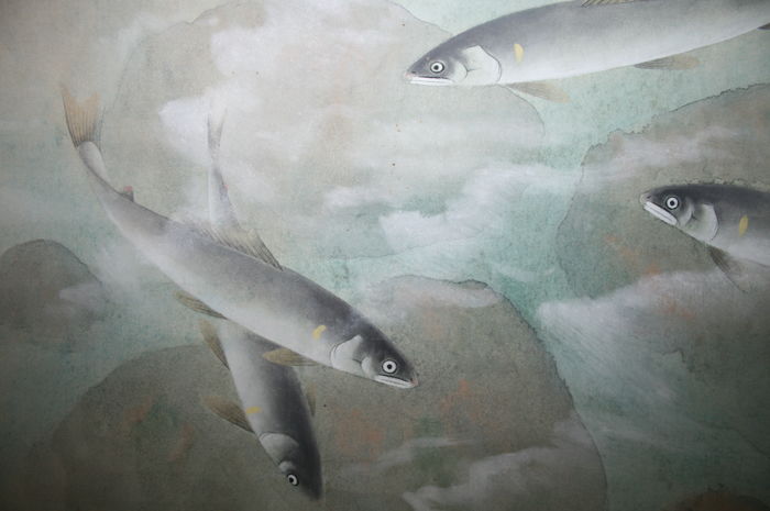 700x465 Scroll Painting - Freshwater Fish Painting