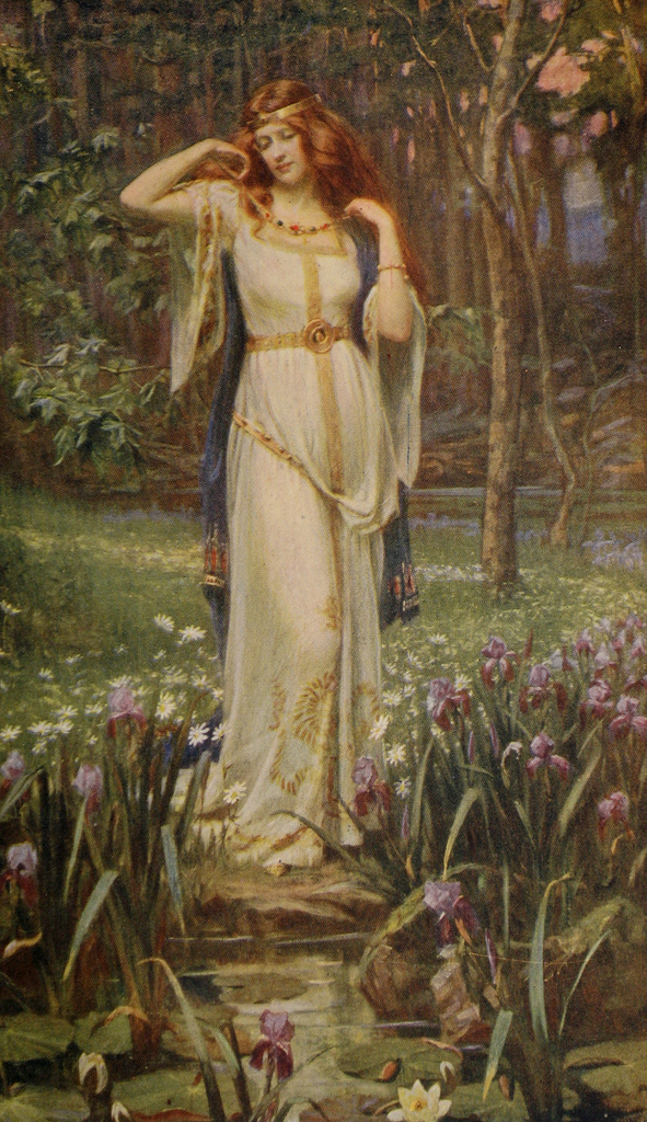 591x1024 Freya And The Necklace Painting By J Doyle Penrose. - Freya Painting