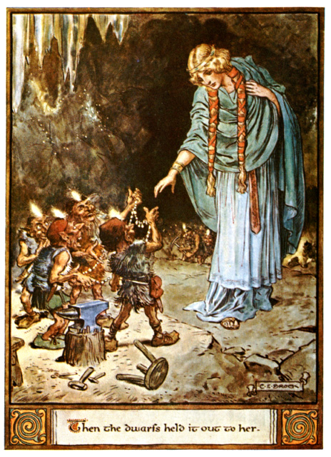464x640 Classic Illustrations From Norse Mythology - Freyja Painting