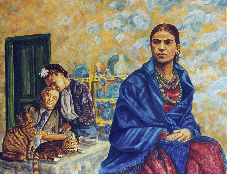 900x690 Frida And Diego Painting By Emiliano Campobello - Frida Diego Painting
