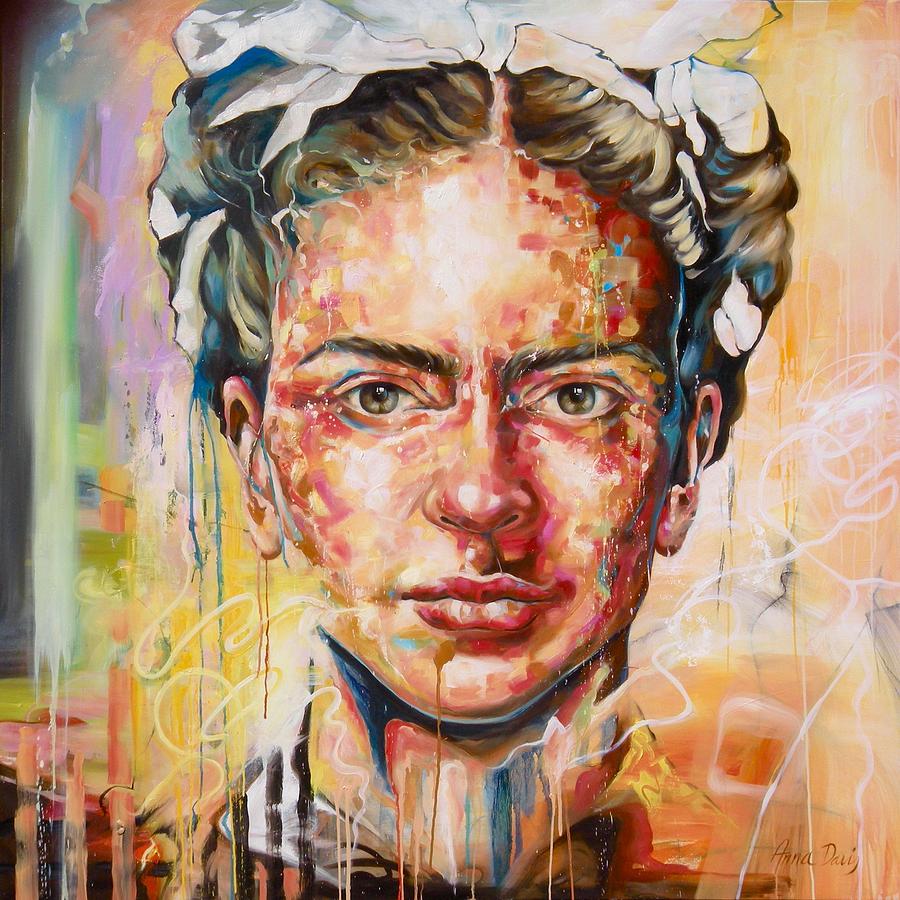 900x900 Frida Kahlo Painting By Anna Davis - Frida Kahlo Painting