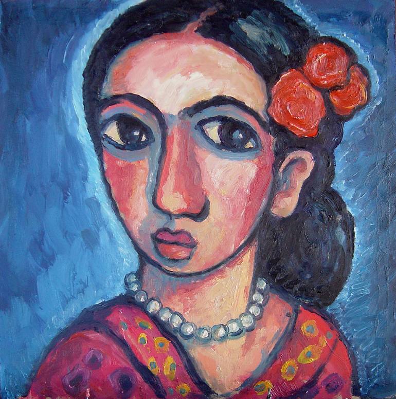 770x777 Saatchi Art Frida Kahlo Painting By Guillermo Ceballos - Frida Kahlo Painting