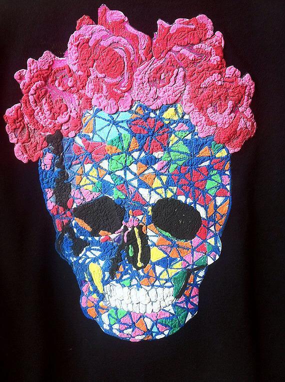 570x763 Frida Skull Painted T Shirt Frida Kahlo Skull T Shirt Artistic - Frida Kahlo Skull Painting