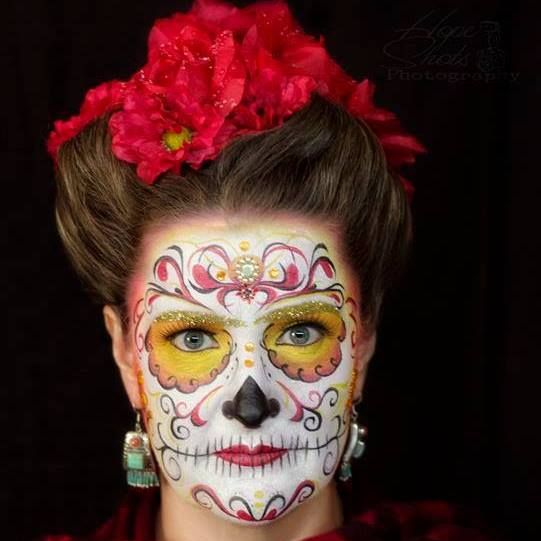 541x541 The 58 Best Sugar Skulls, Dia De Los Muertos Images - Frida Kahlo Sugar Skull Painting