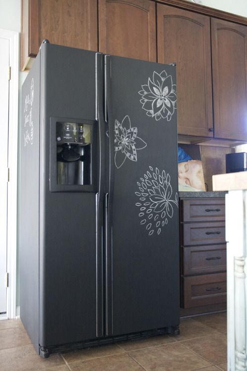 500x750 21 Adorable Diy Projects To Spruce Up Your Kitchen Chalkboard - Fridge Painting