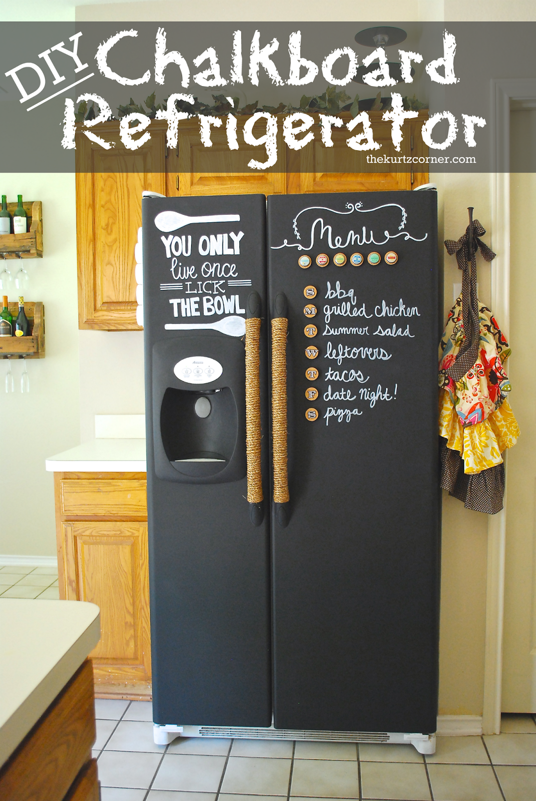 1071x1600 24 Things I Didn'T Know You Could Paint! Chalkboard Ideas - Fridge Painting