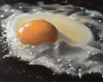 340x270 Fried Egg Painting Etsy - Fried Egg Painting