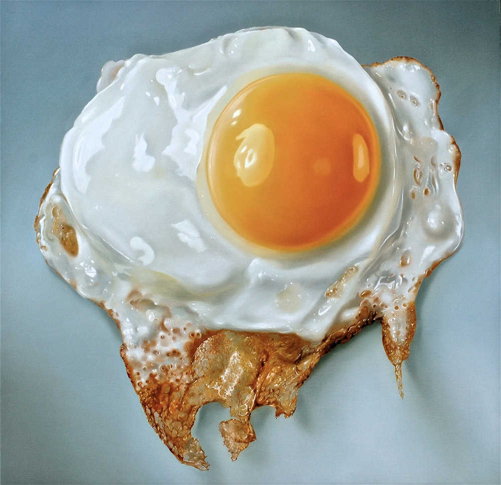 1000x969 Large Fried Egg Ii Tjalf Sparnaay - Fried Egg Painting