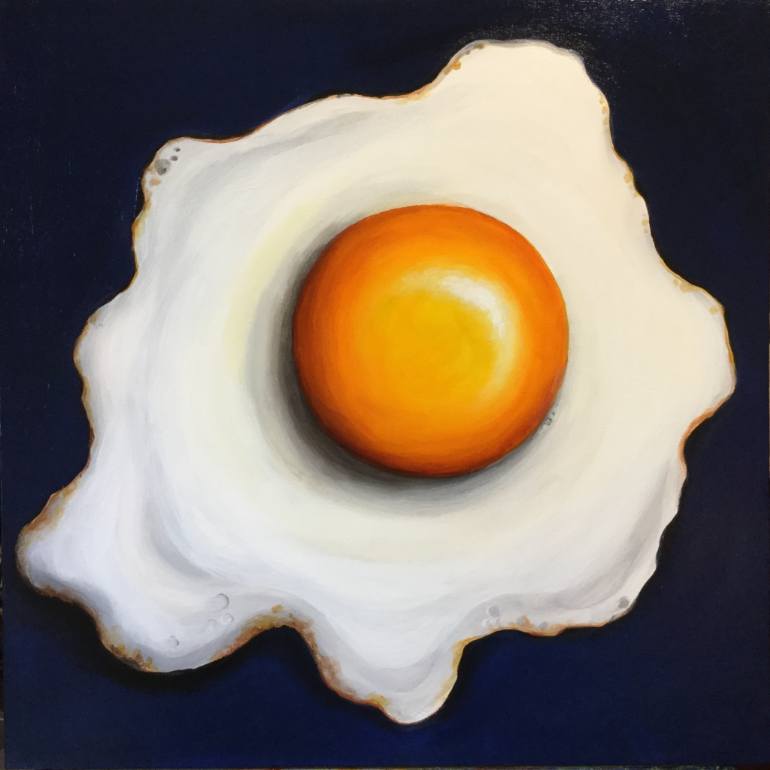 770x770 Saatchi Art Big Fried Egg Painting By Jane Palmer - Fried Egg Painting