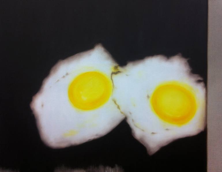 770x597 Saatchi Art Fried Eggs Painting By Chansong Woo - Fried Egg Painting