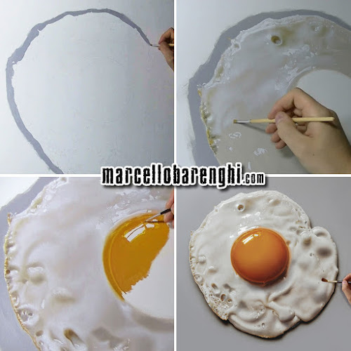 500x500 Fried Egg - Fried Egg Painting