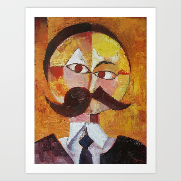 700x700 Friedrich Nietzsche Art Print By Reneebolinger Society6 - Friedrich Nietzsche Painting