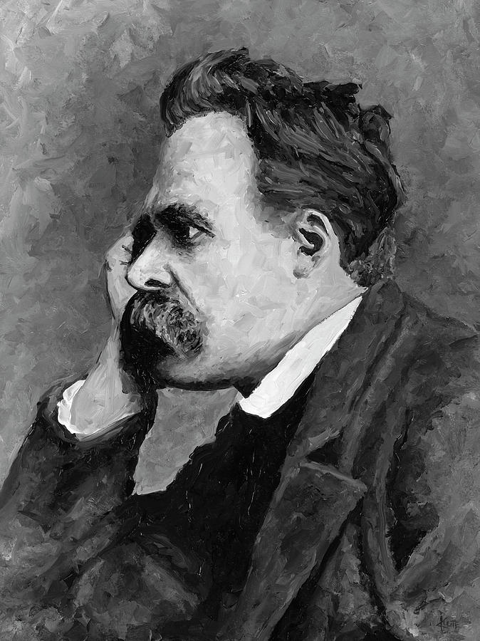 674x900 Friedrich Nietzsche Painting By Christian Klute - Friedrich Nietzsche Painting