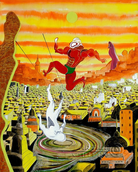 563x700 Paintings For Sale. Surrealism. Based On The Works Of Friedrich - Friedrich Nietzsche Painting