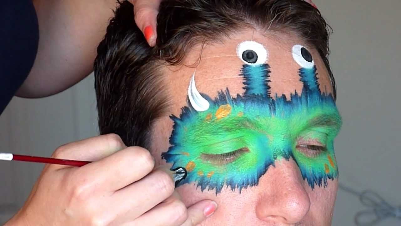 1280x720 Cute Monster Face Painting Tutorial - Friendly Monster Painting