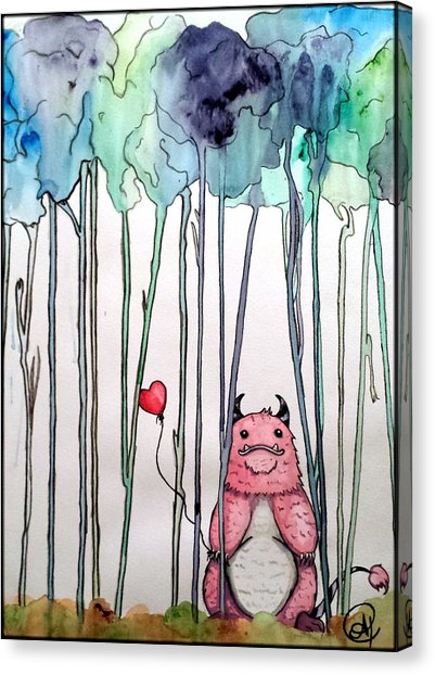 401x622 Friendly Monster Painting By Allison Tilberg - Friendly Monster Painting