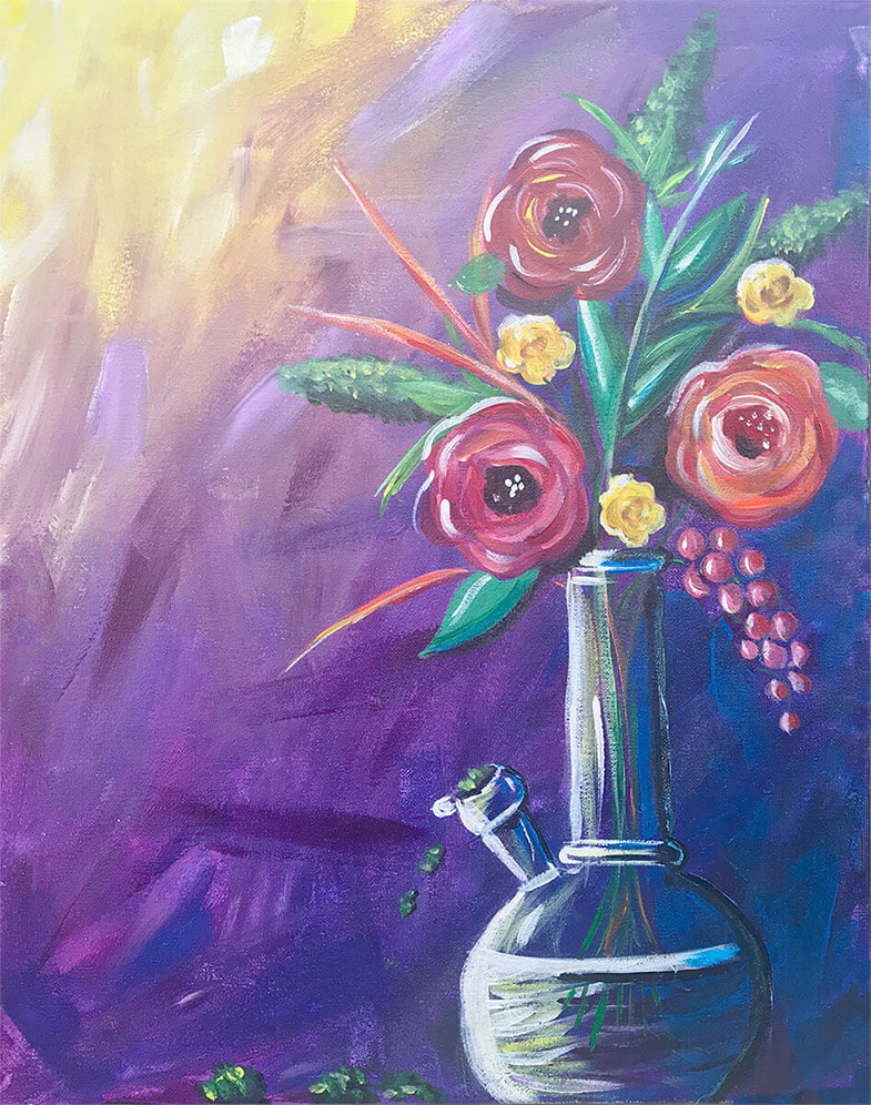 785x996 Mary Jane's Vase 420 Friendly Painting Class In Santa Fe Springs - Friendly Painting