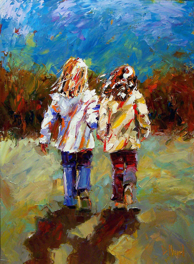 661x900 Friends Forever Painting By Debra Hurd - Friends Painting