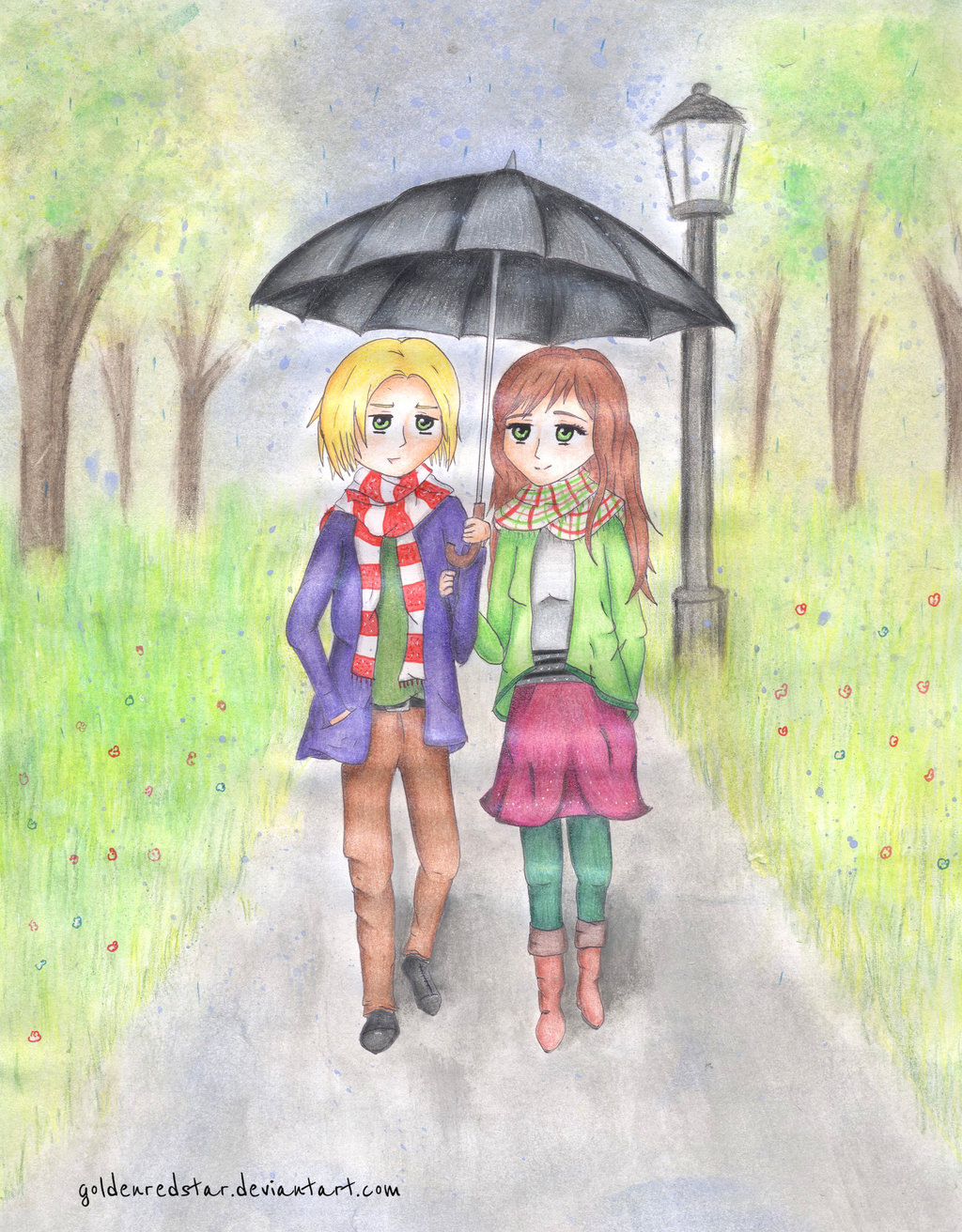 1024x1312 Friendship Day By Goldenredstar - Friendship Day Painting