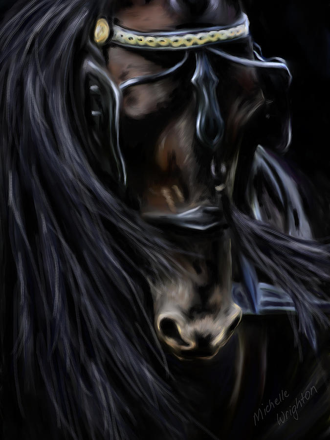 675x900 Friesian Spirit Painting By Michelle Wrighton - Friesian Horse Painting