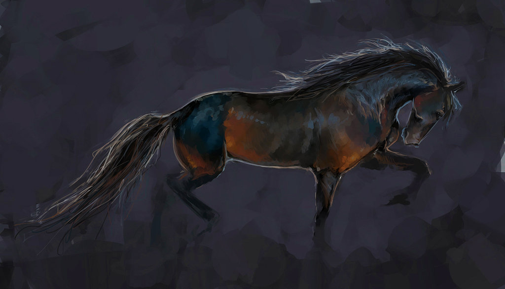 1024x586 Speed Painting Friesian By Elsouille - Friesian Painting