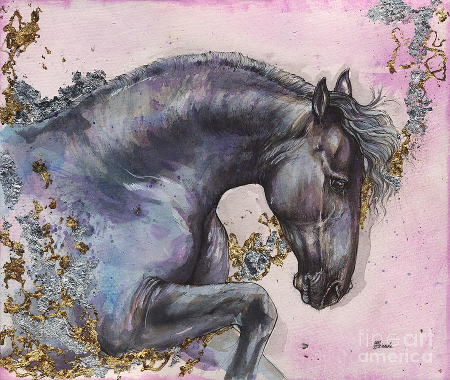 900x760 Friesian Horse 2016 02 03 Painting By Angel Ciesniarska - Friesian Painting